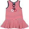 Stripe Knit Dress With Flowers - Dresses - 4