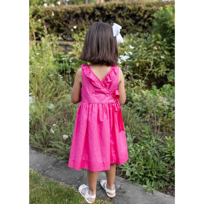 Shimmer Stripe Lawn Dress With Flowers - Dresses - 3