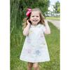 Linen Look Dress With Embroidered Flowers - Dresses - 2