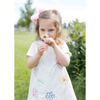 Linen Look Dress With Embroidered Flowers - Dresses - 3