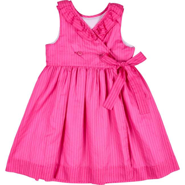 Shimmer Stripe Lawn Dress With Flowers - Dresses - 5
