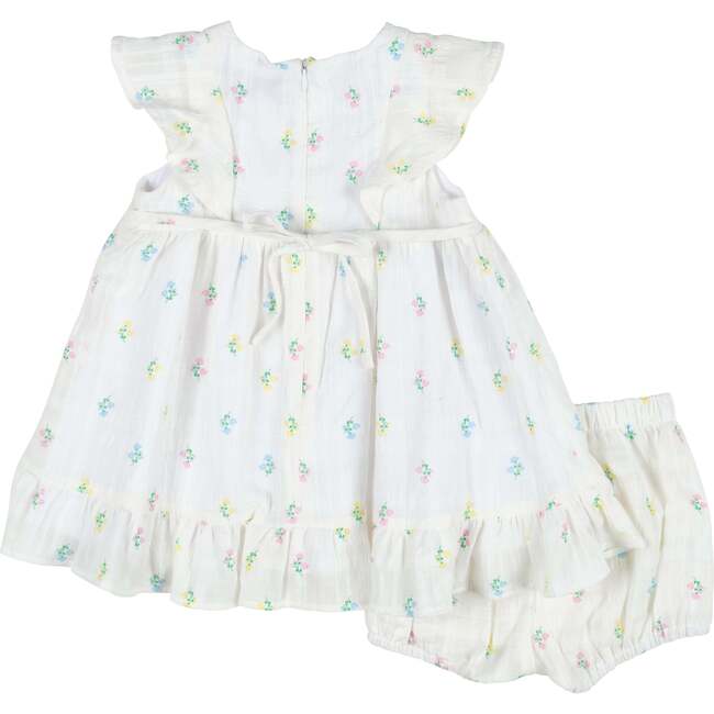 Textured Lawn Floral Printed Dress With Flowers and Bloomer - Dresses - 3