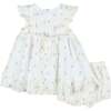 Textured Lawn Floral Printed Dress With Flowers and Bloomer - Dresses - 3