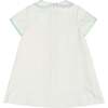 Linen Look Dress With Embroidered Flowers - Dresses - 4