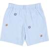Check Seersucker Short W/Embroidered Sport Balls - Shorts - 3