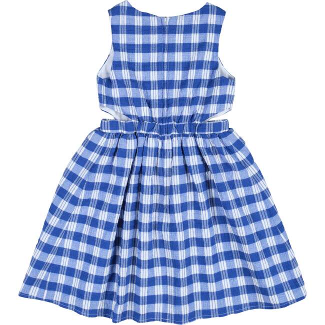 Plaid Seersucker Dress w/ Side Cut-Out - Dresses - 3