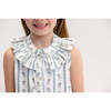 Molly Anne Sleeveless Dress, Scallop Stripe - Dresses - 2