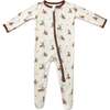 Zippered Footie, Monkey - Footie Pajamas - 1 - thumbnail