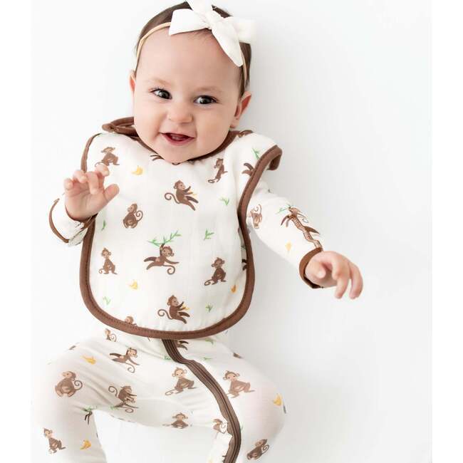 Zippered Footie, Monkey - Footie Pajamas - 3