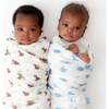 Swaddle Set, Hippo & Monkey - Swaddles - 3