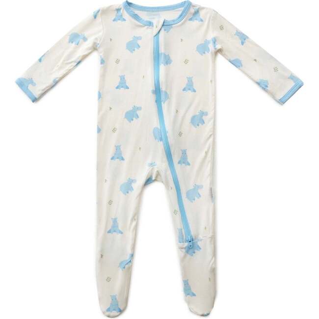 Zippered Footie, Hippo