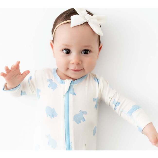 Zippered Footie, Hippo - Footie Pajamas - 3