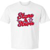 Stars and Stripes Patch Adult Short Sleeve T-Shirt, White - T-Shirts - 1 - thumbnail