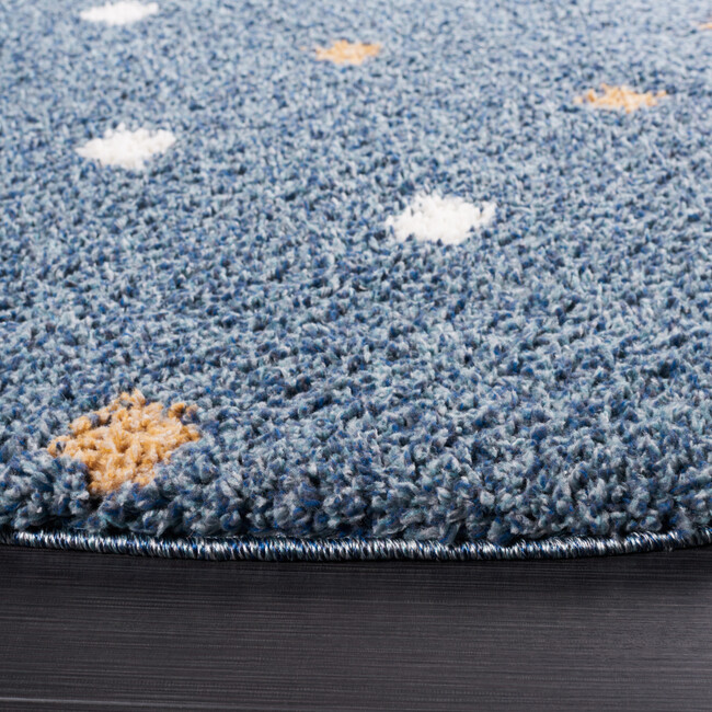 Calico 102 Round Shag, Blue & Ivory - Rugs - 3