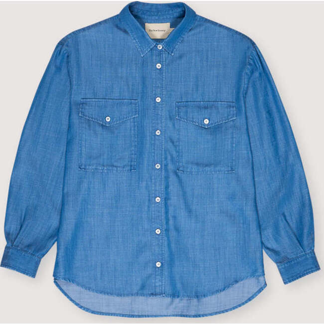 Ophelia Woman Shirt Powder Blue Blue