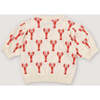 Oia Top Lobster Motif White - Blouses - 3