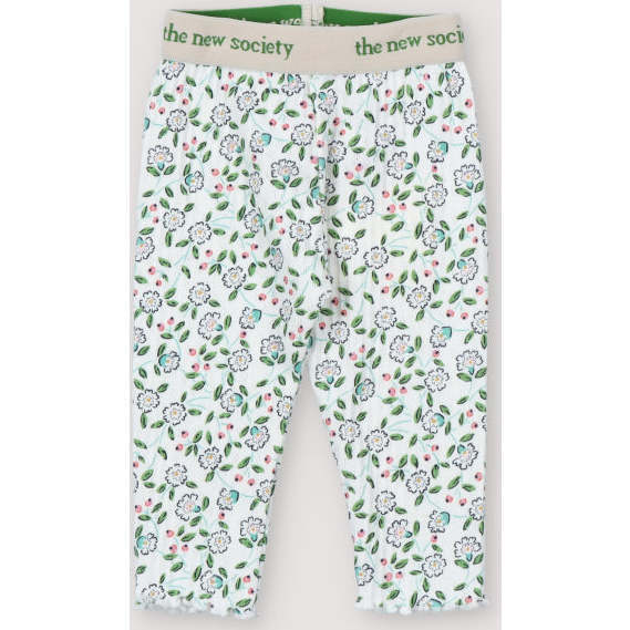 Nicolette Baby Legging Jasmine Flowers Print White - Leggings - 1