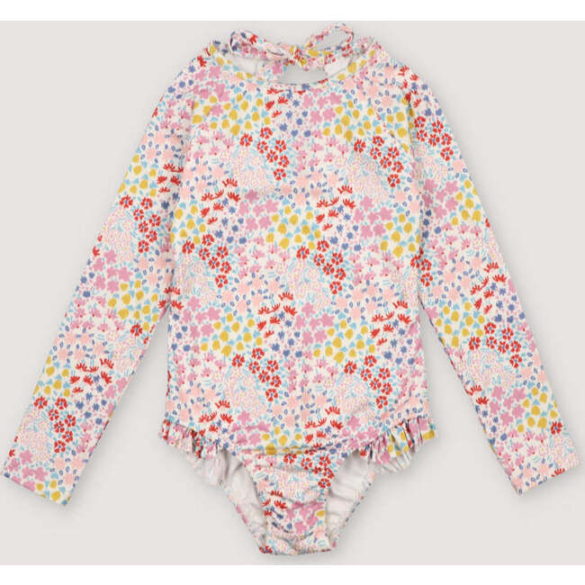 Swimsuit Girl Anemone Print Multicolor