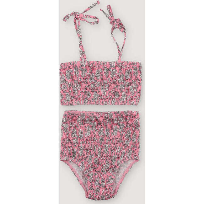 Bikini Girl Peony Hibiscus Print Pink