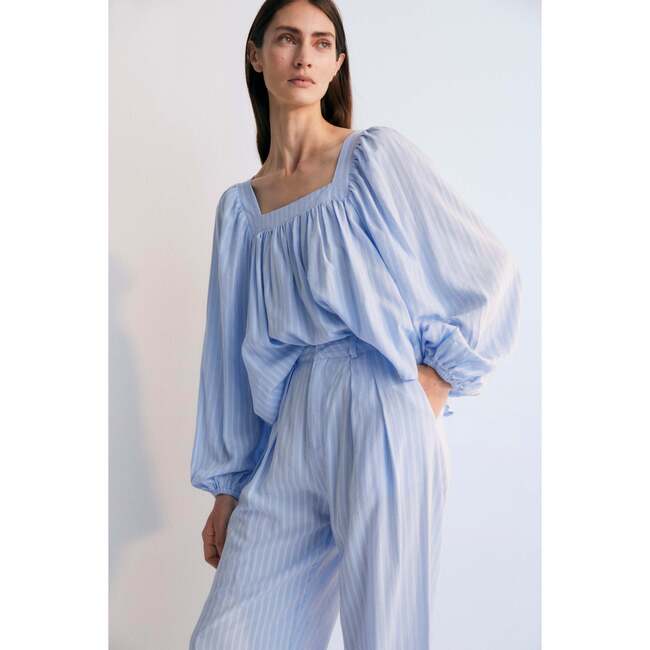 Symi Woman Blouse Powder Blue Blue - Blouses - 2