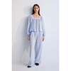 Symi Woman Blouse Powder Blue Blue - Blouses - 4