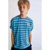 Smiley T-shirt Stripes Cobalto SmileyWorld® Blue - T-Shirts - 2