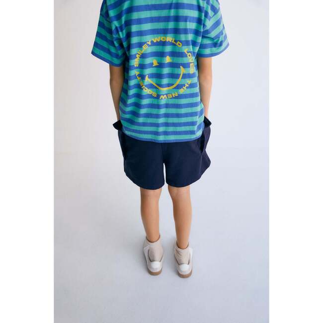 Smiley T-shirt Stripes Cobalto SmileyWorld® Blue - T-Shirts - 3