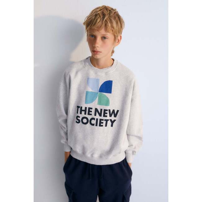 Mykonos Sweatshirt Grey Melange Grey - Sweatshirts - 2