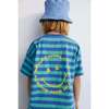 Smiley T-shirt Stripes Cobalto SmileyWorld® Blue - T-Shirts - 4