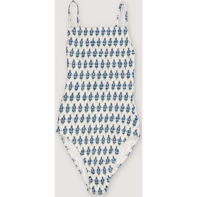 Swimsuit Woman Hyacinth Print Blue