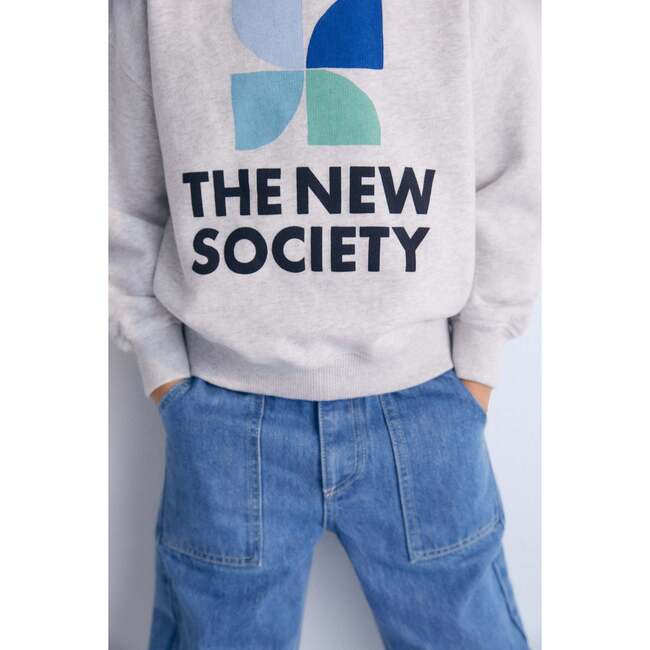 Mykonos Sweatshirt Grey Melange Grey - Sweatshirts - 3