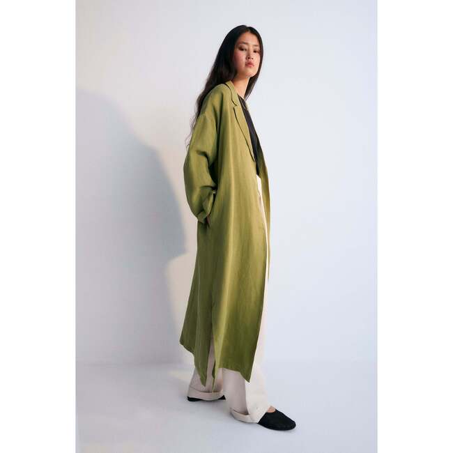 Hera Woman Coat Olive Green - Coats - 3