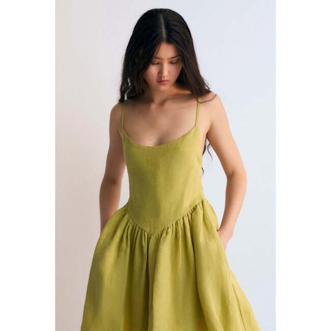 Hera Woman Short Dress Palm Green - Dresses - 2