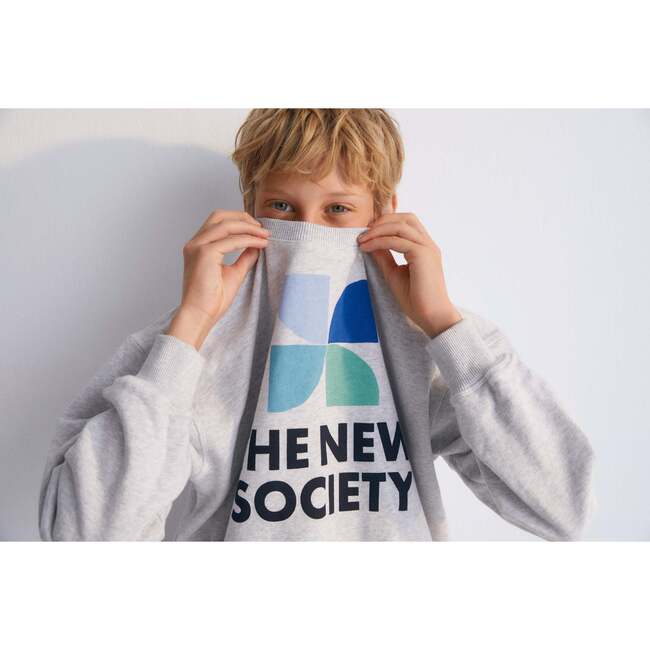 Mykonos Sweatshirt Grey Melange Grey - Sweatshirts - 4