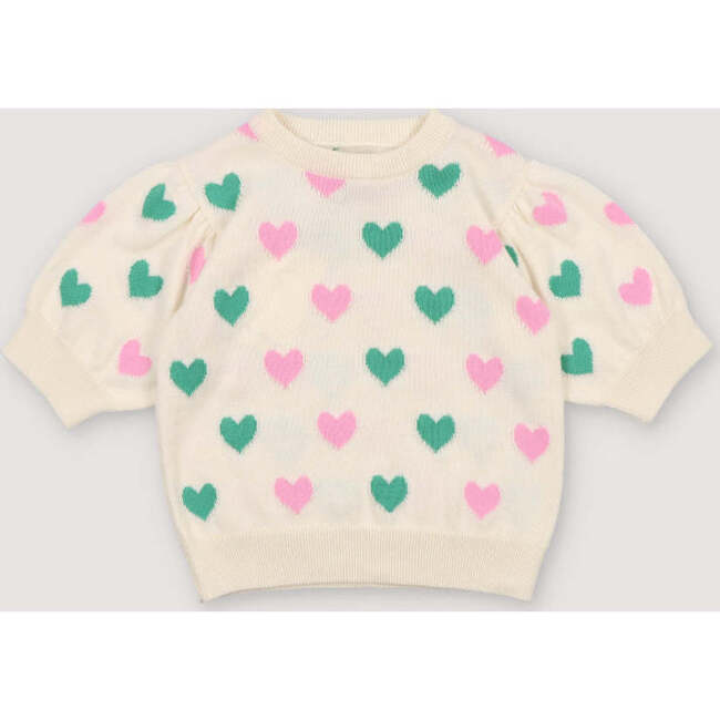 Oia Top Love Motif Multicolor White