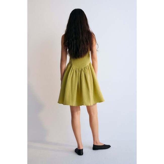 Hera Woman Short Dress Palm Green - Dresses - 3