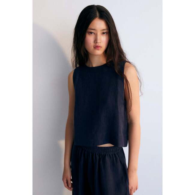 Hera Woman Top Navy Black - Blouses - 2