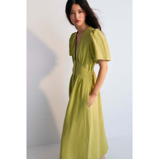 Hera Woman Dress Palm Yellow - Dresses - 2