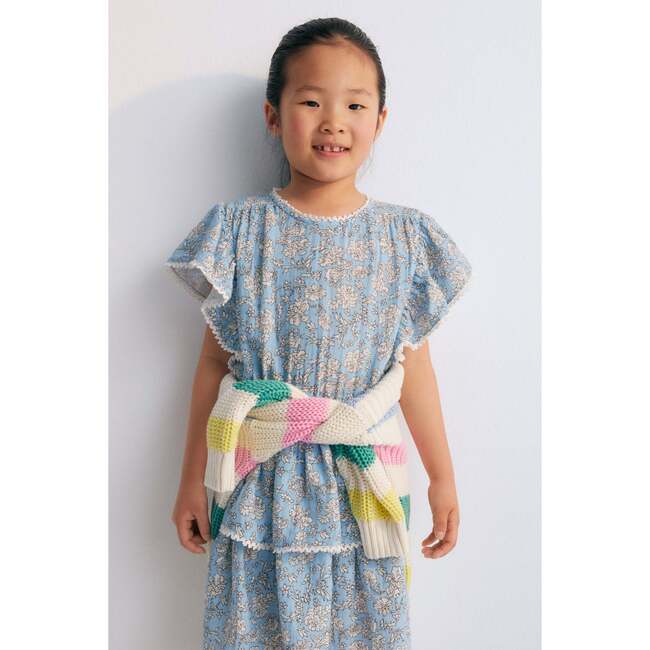 Melina Dress Peony Powder Blue Print Blue - Dresses - 2