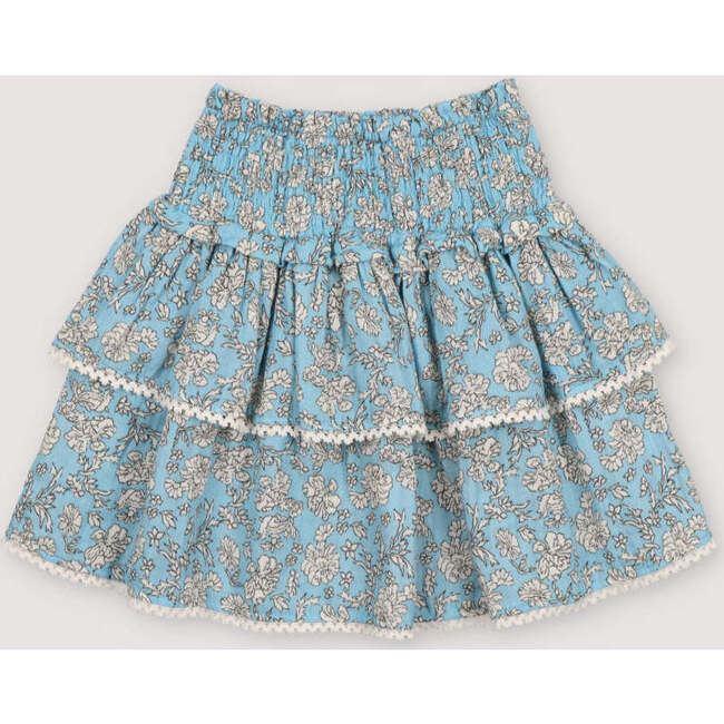 Melina Skirt Peony Powder Blue Print Blue