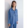 Micenas Woman Shirt Mid Blue Denim Blue - Shirts - 2