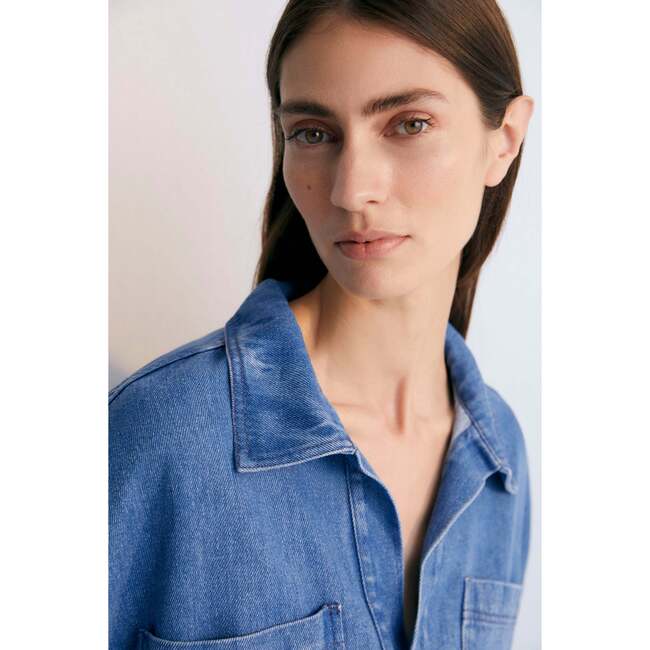 Micenas Woman Shirt Mid Blue Denim Blue - Shirts - 5