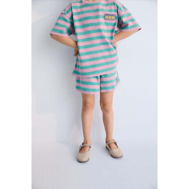 Smiley T-shirt Stripes Hibiscus SmileyWorld® Pink - T-Shirts - 3