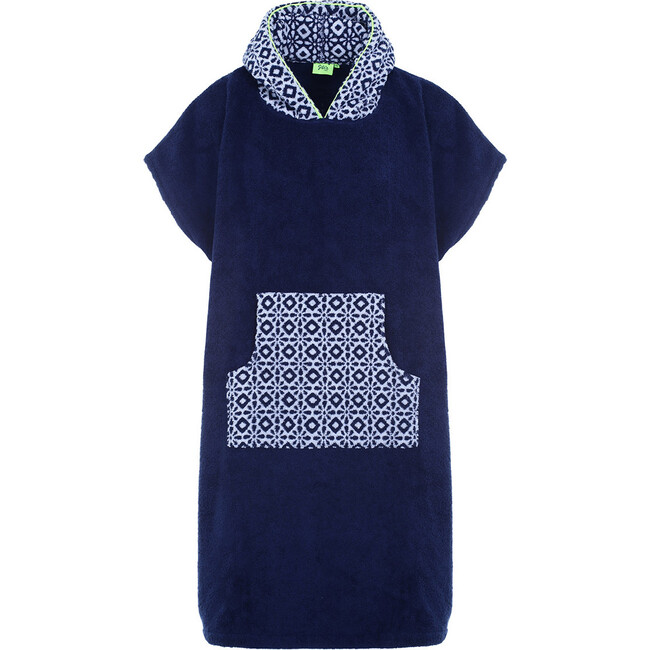 Adult Poncho, Navy Azulejos - Robes - 1