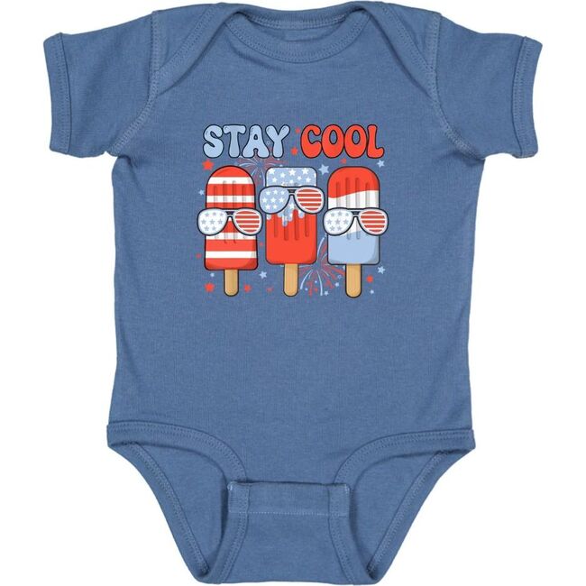 Stay Cool Short Sleeve Bodysuit, Indigo