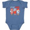 Stay Cool Short Sleeve Bodysuit, Indigo - Onesies - 1 - thumbnail