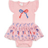 Red, White, & Cute Short Sleeve Tutu Bodysuit, Multi - Dresses - 1 - thumbnail