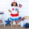 Patriotic Star Patch Trucker Hat, Red - Hats - 2