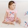 Red, White, & Cute Short Sleeve Tutu Bodysuit, Multi - Dresses - 2