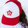 Patriotic Star Patch Trucker Hat, Red - Hats - 3